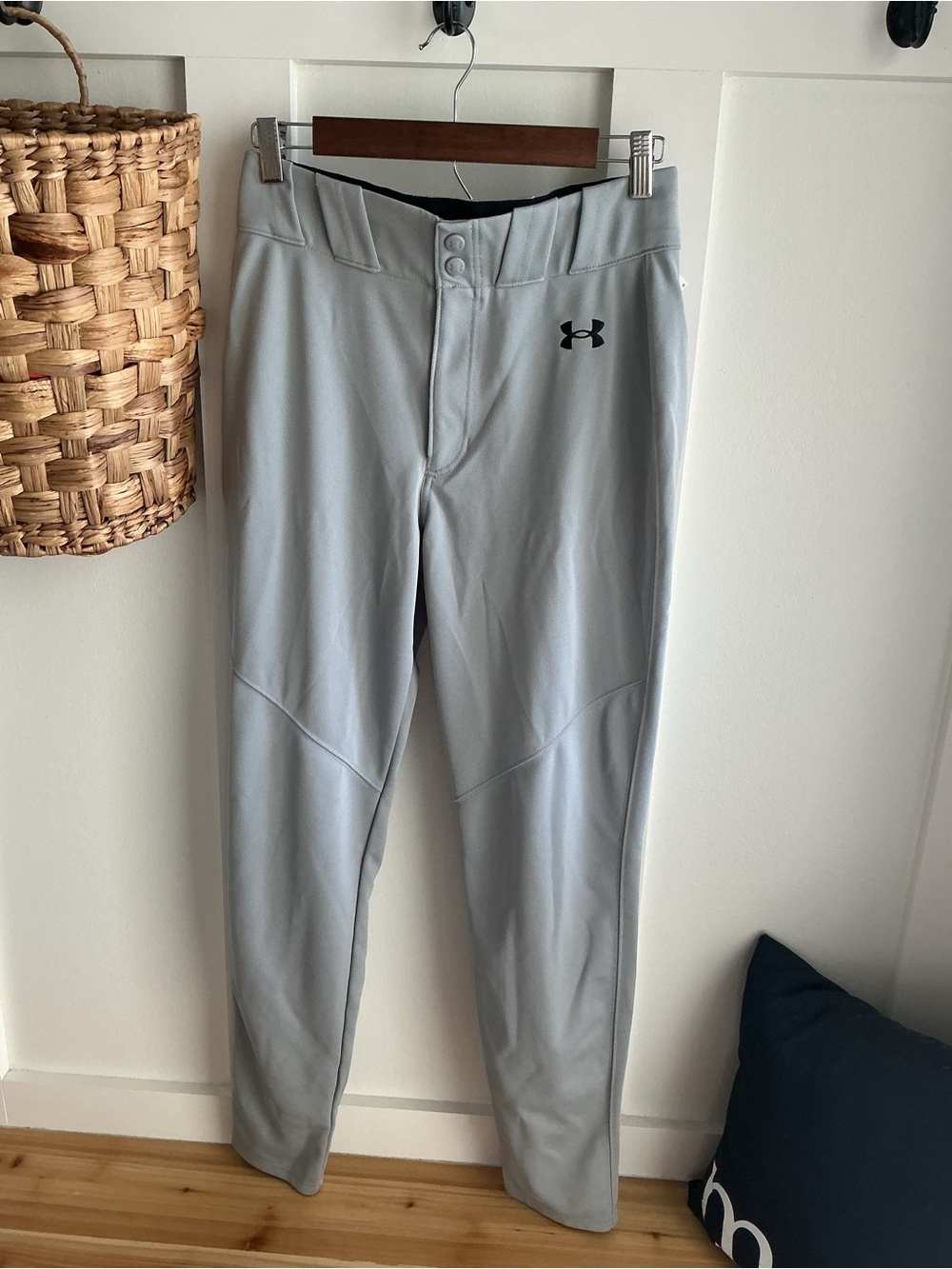 Under Armour Light Gray Boys Baseball Athletic Pants